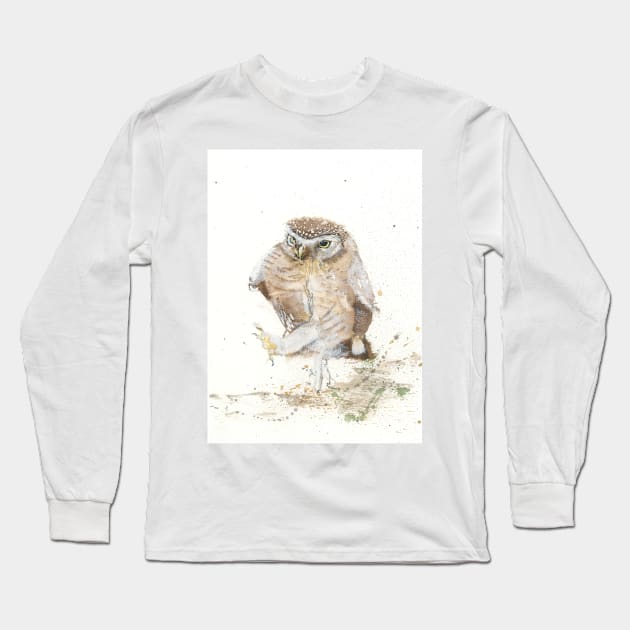 Strutting Owl Long Sleeve T-Shirt by CorinneMatus